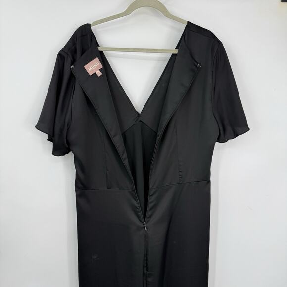 Show Me Your Mumu Rome Twist Gown Size XXL Black Wedding Bridesmaid Maxi Dress - Picture 7 of 11